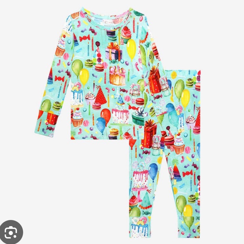 Posh peanut happy birthday pajama set 4T boy/girl